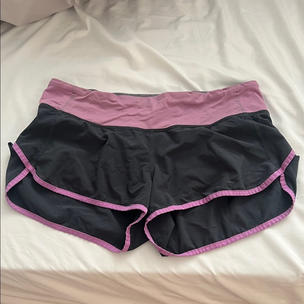 lululemon athletica Black and Pink Athletic Shorts